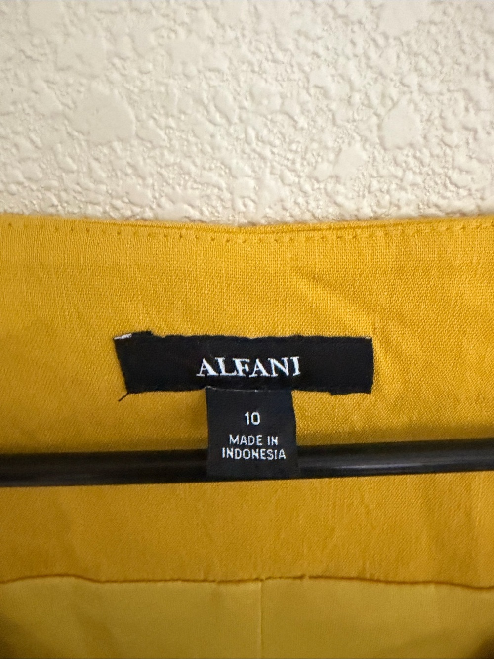 Linen Blend Mustard Yellow Button-Front Midi Dress - Picture 7 of 7